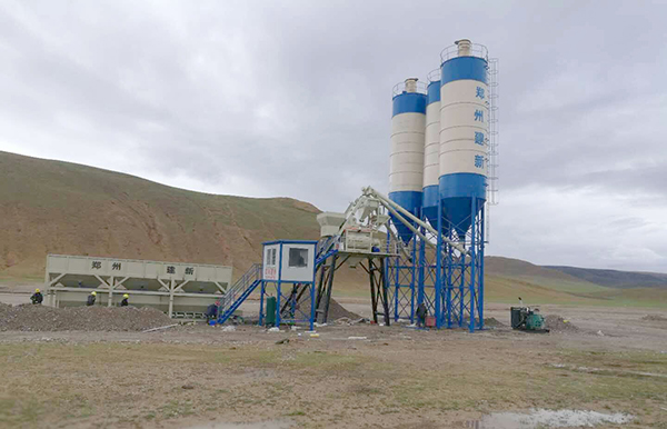 安博电竞75混凝土搅拌站在拉萨那曲案例现场