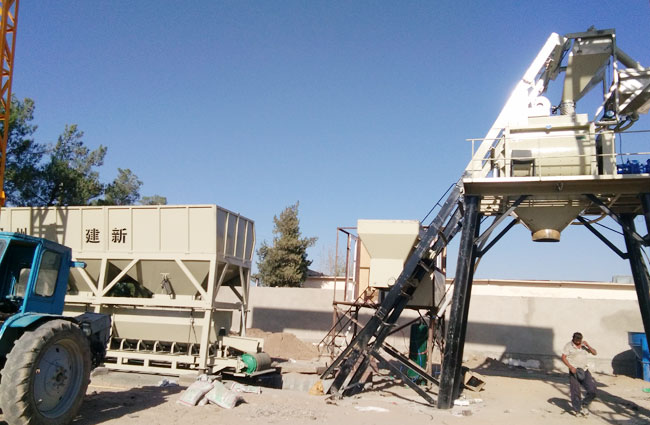 安博电竞75混凝土搅拌站在乌兹别克斯坦安装作业